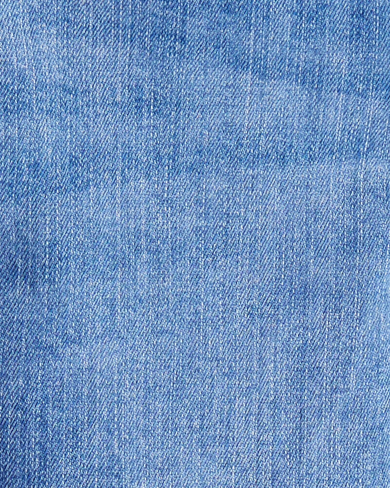 Girls Denim Flare Crossover Jeans - Blue, image 3 of 4 slides