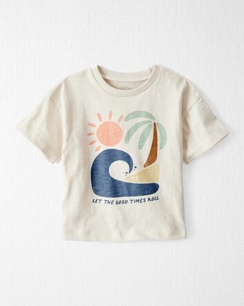 Baby Organic Cotton Beach-Print Tee, 