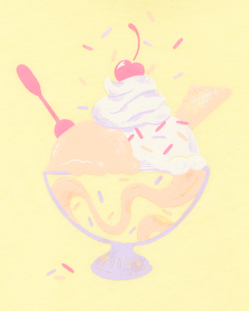Toddler Girl Ice Cream Sundae Short-Sleeve Graphic Tee - Yellow, image 2 of 3 slides