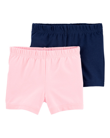 Kid 2-Pack Pink & Navy Shorts, 