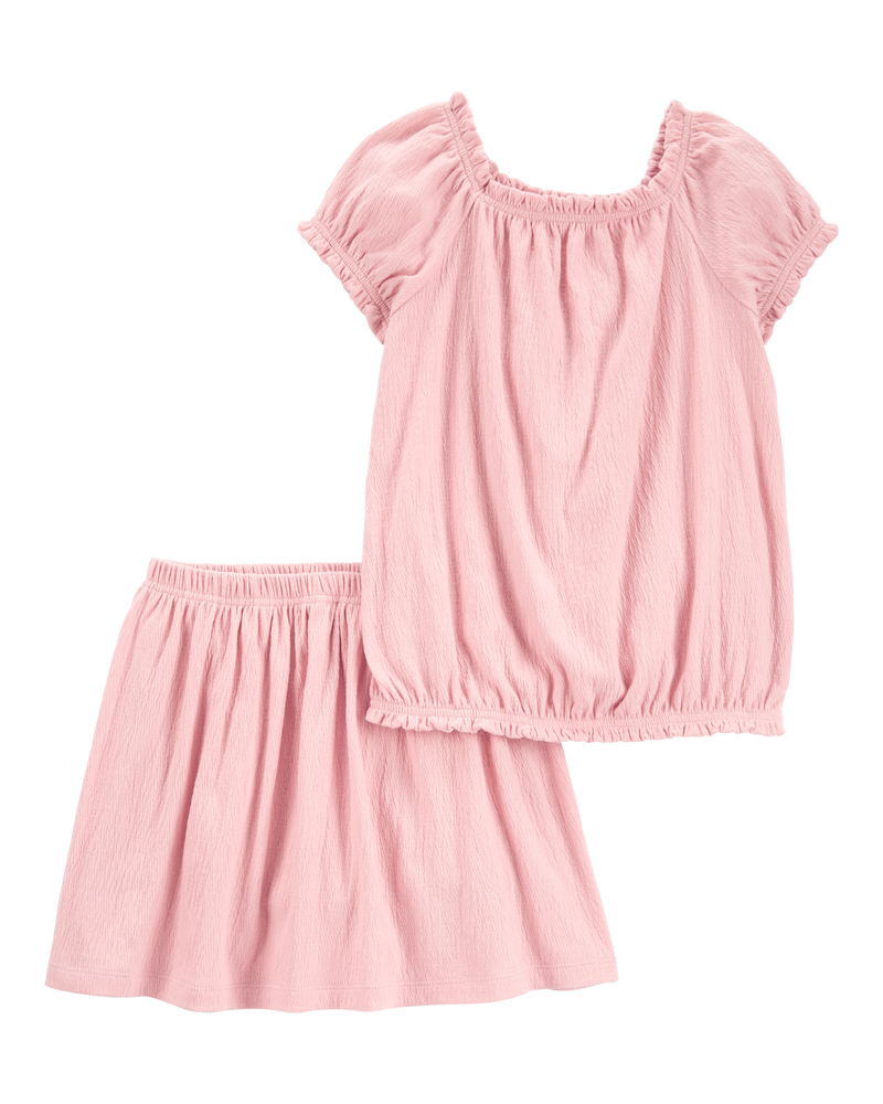 Kid 2-Piece Top & Skort Set - Pink, image 1 of 4 slides