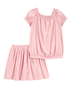 Kid 2-Piece Top & Skort Set - Pink, image 1 of 4 slides