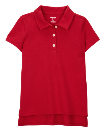 Kid Pique Uniform Polo Shirt - Red, 