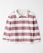 Boys Organic Cotton Henley Top in Stripes, image 1 of 5 slides