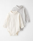 Baby 2-Pack Organic Cotton Bodysuits, image 1 of 5 slides