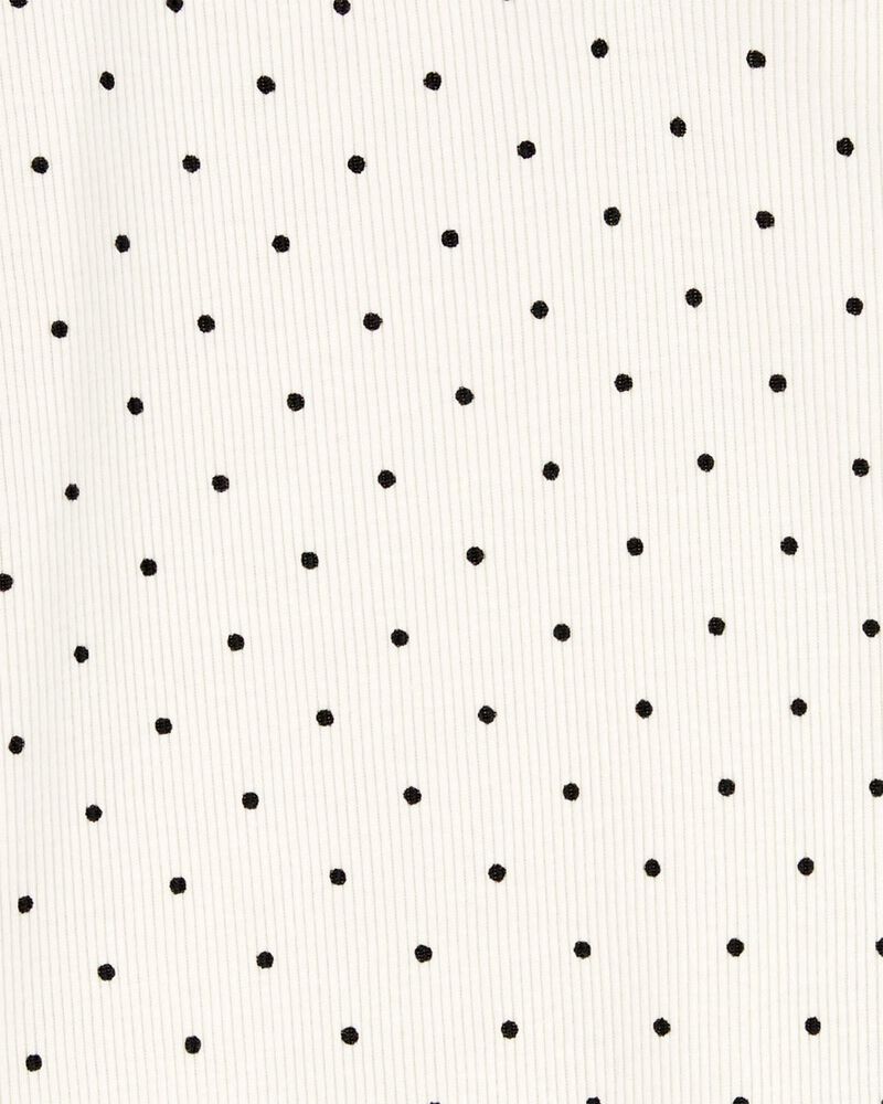 Baby Polka Dot Cotton Rib Top, image 2 of 3 slides