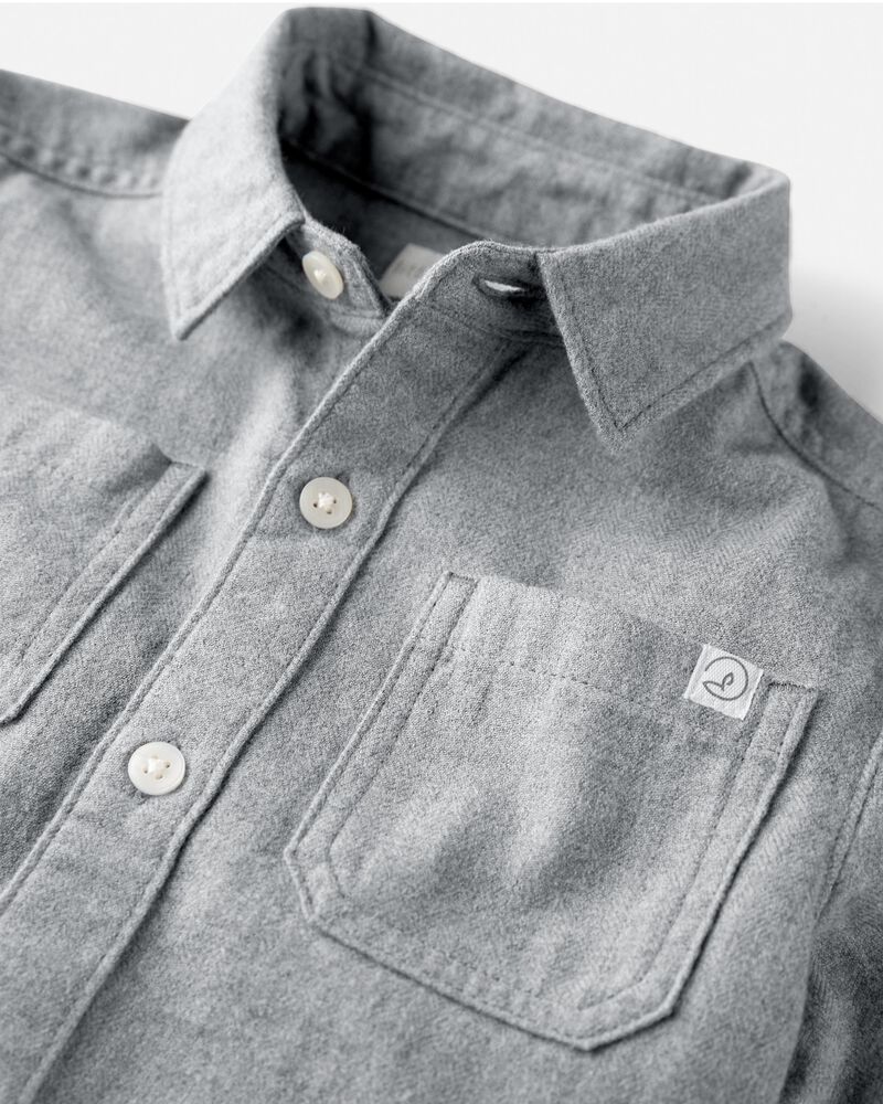 Toddler Organic Cotton Herringbone Button-Front Shirt
, image 2 of 4 slides