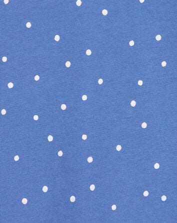 Kid Polka Dot Short-Sleeve Fashion Top - Blue, 