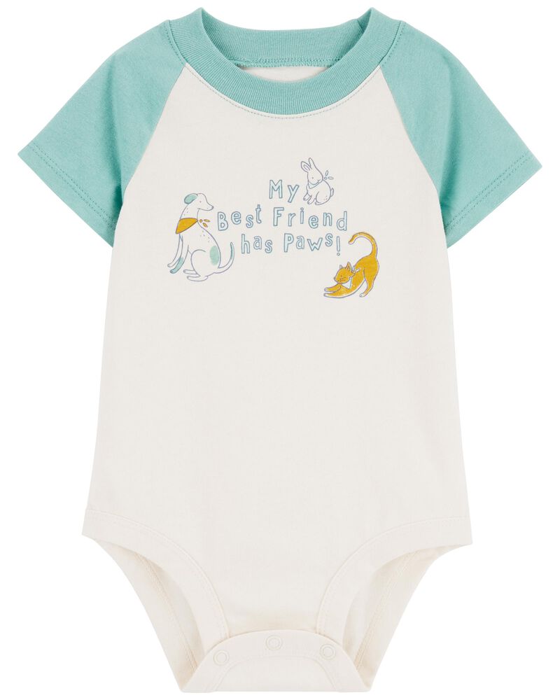 Baby Best Friend Has Paws Dog Bodysuit, image 1 of 4 slides