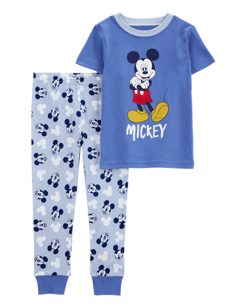 Toddler Disney© Mickey Mouse Snug-Fit Cotton 2-Piece Pajamas - Blue, 