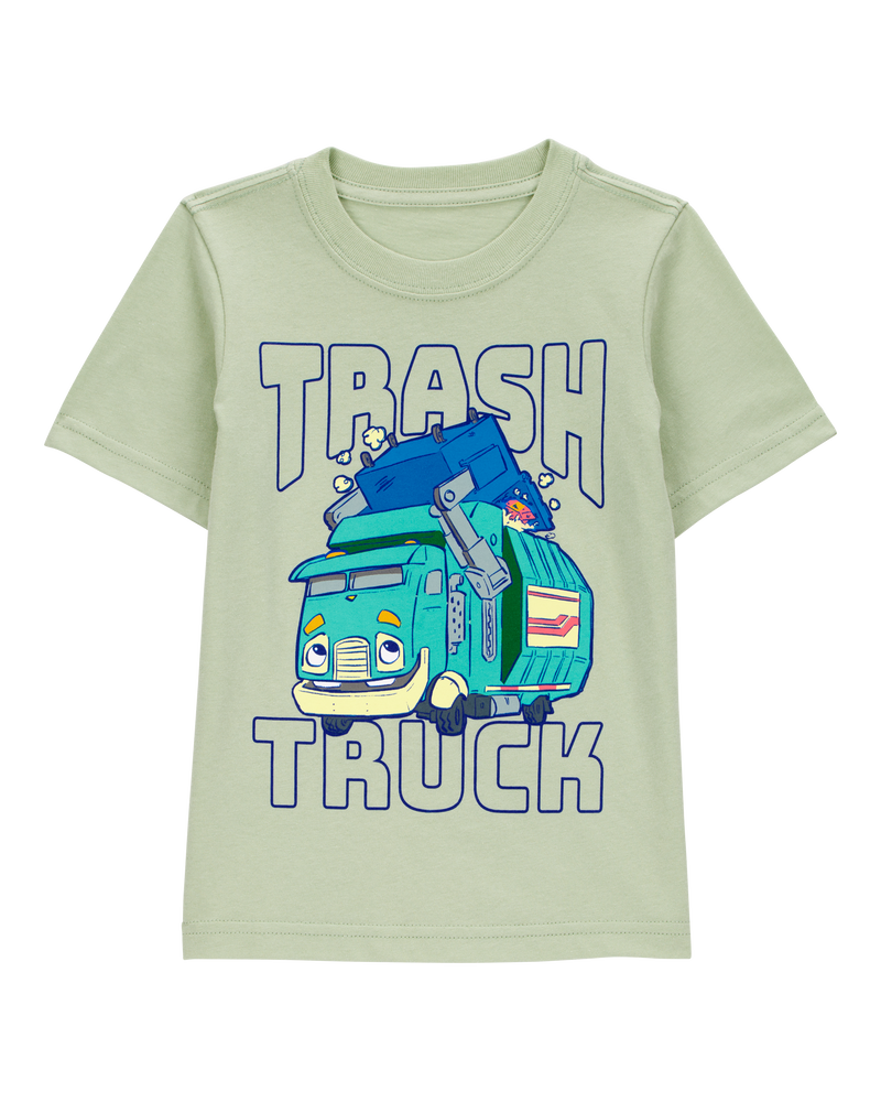 Toddler Trash Truck™ Short-Sleeve Graphic Tee - Green , image 1 of 3 slides
