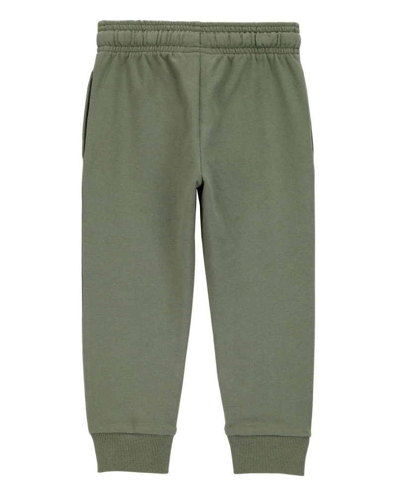 Toddler Pull-On Drawstring Joggers - Green, image 4 of 6 slides