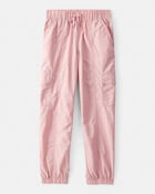 Girls Woven Cargo Joggers - Pink, image 1 of 5 slides