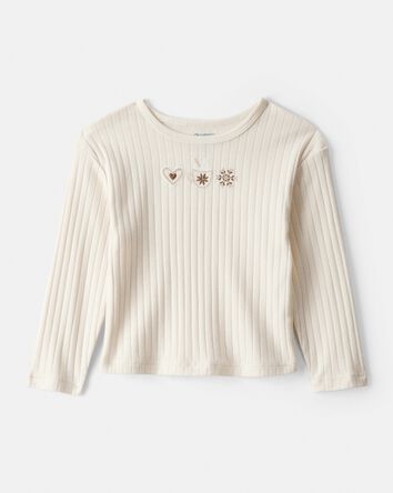 Baby Girl Long-Sleeve Top - Ivory, 
