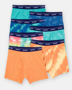 Toddler 7-Pack Cotton Tie-Dye Boxer Briefs Underwear - Blue/Orange, image 1 of 2 slides