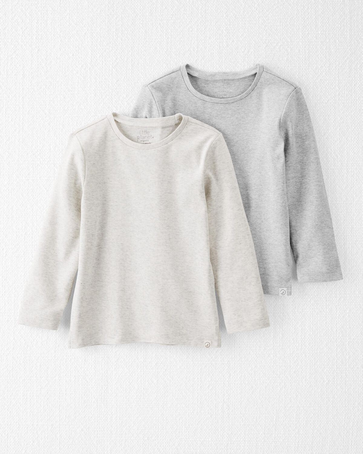 Oatmeal Heather, Gray Heather Toddler 2Pack Organic Cotton Rib