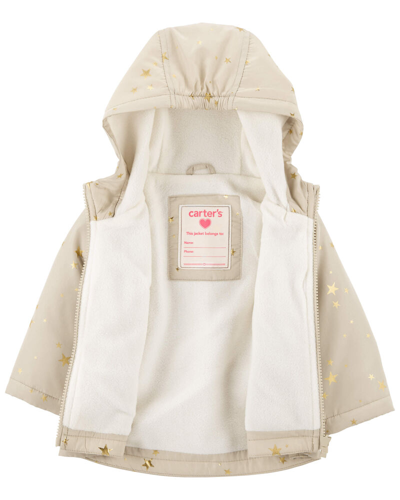 Baby Star Foil Mid-Weight Fleece-Lined Jacket, image 2 of 3 slides