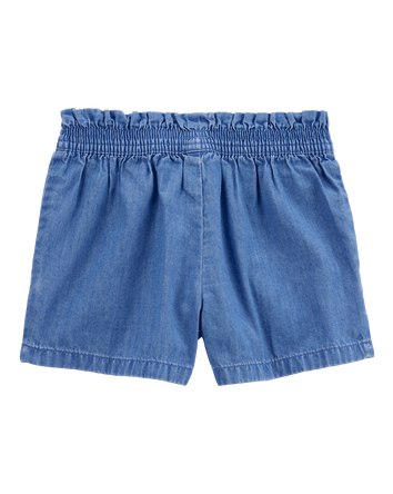 Baby Chambray Pull-On Shorts - Blue, 