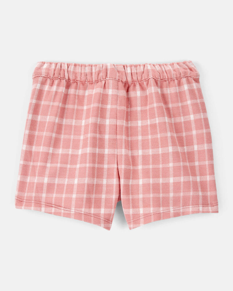 Toddler Girl Plaid Print Knit Skort - Pink, image 2 of 4 slides