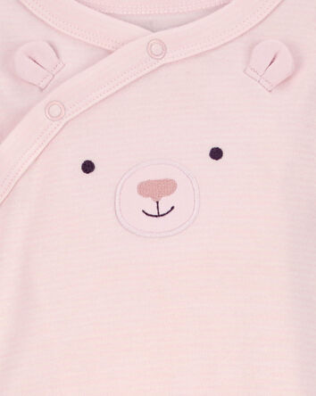 Bear Snap-Up Cotton Sleep & Play Pajamas, 