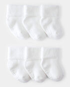 Baby 6-Pack Foldover Booties, image 1 of 3 slides