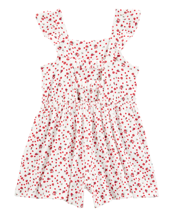 Kid Floral Print Romper - Ivory, 