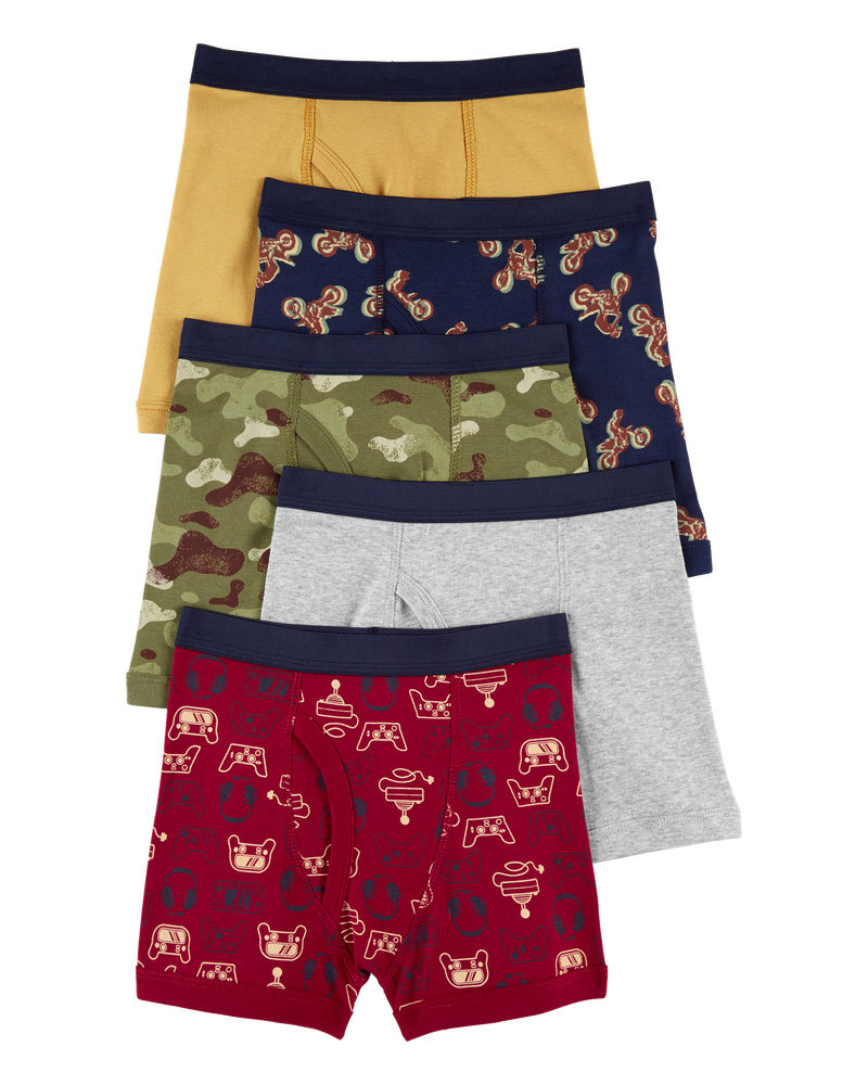 Boys 5-Pack Boxer Briefs Underwear, image 1 of 2 slides