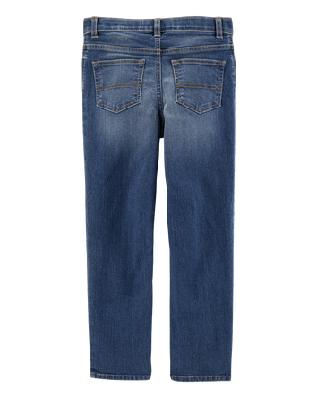 Kid Medium Blue Wash Straight-Leg Jeans, 