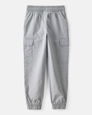 Boys Cotton Fashion Cargo Pants - Grey, 