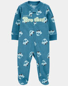 Baby Little Brother Fleece Zip-Up Footie Sleep & Play Pajamas, image 1 of 4 slides