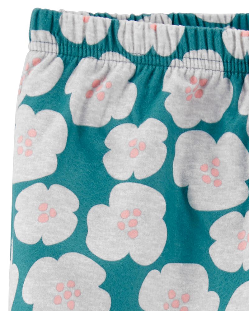 Kid Floral Pull-On Fleece Pajama Pants, image 2 of 3 slides