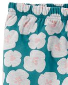 Kid Floral Pull-On Fleece Pajama Pants, image 2 of 3 slides