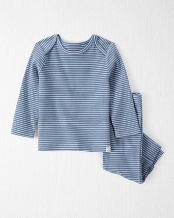 Baby Girl 2-Piece Organic Cotton Ribbed Knit Set, 