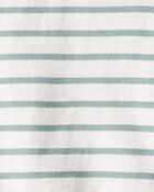 Toddler Girl Striped Short-Sleeve Peplum Top - White/Green, image 2 of 3 slides