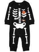 Black - Baby Halloween Skeleton Jumpsuit