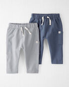 Baby 2-Pack Organic Cotton Pants, image 1 of 3 slides
