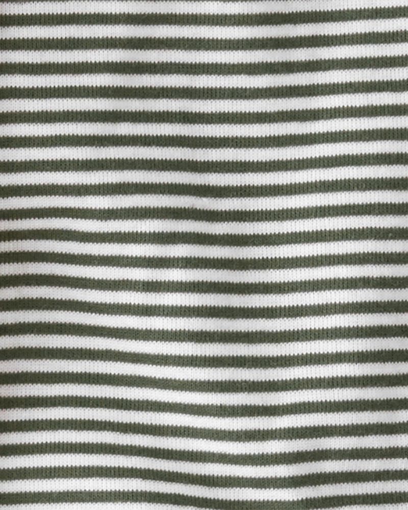 Baby Organic Cotton Rib 3-Pack Striped & Animal-Print Bodysuits, image 3 of 7 slides