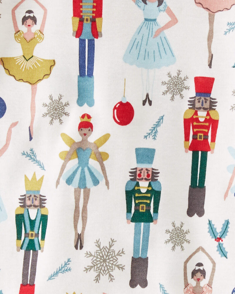 Toddler Organic Cotton Pajamas in Holiday Nutcracker, image 3 of 4 slides