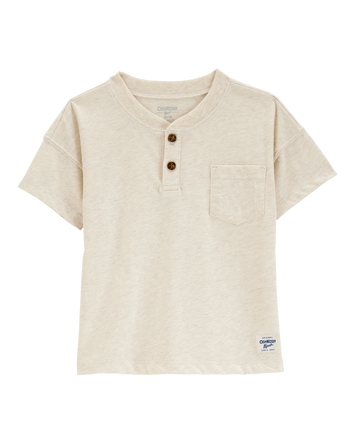 Toddler Pocket Henley Tee - Cream, 
