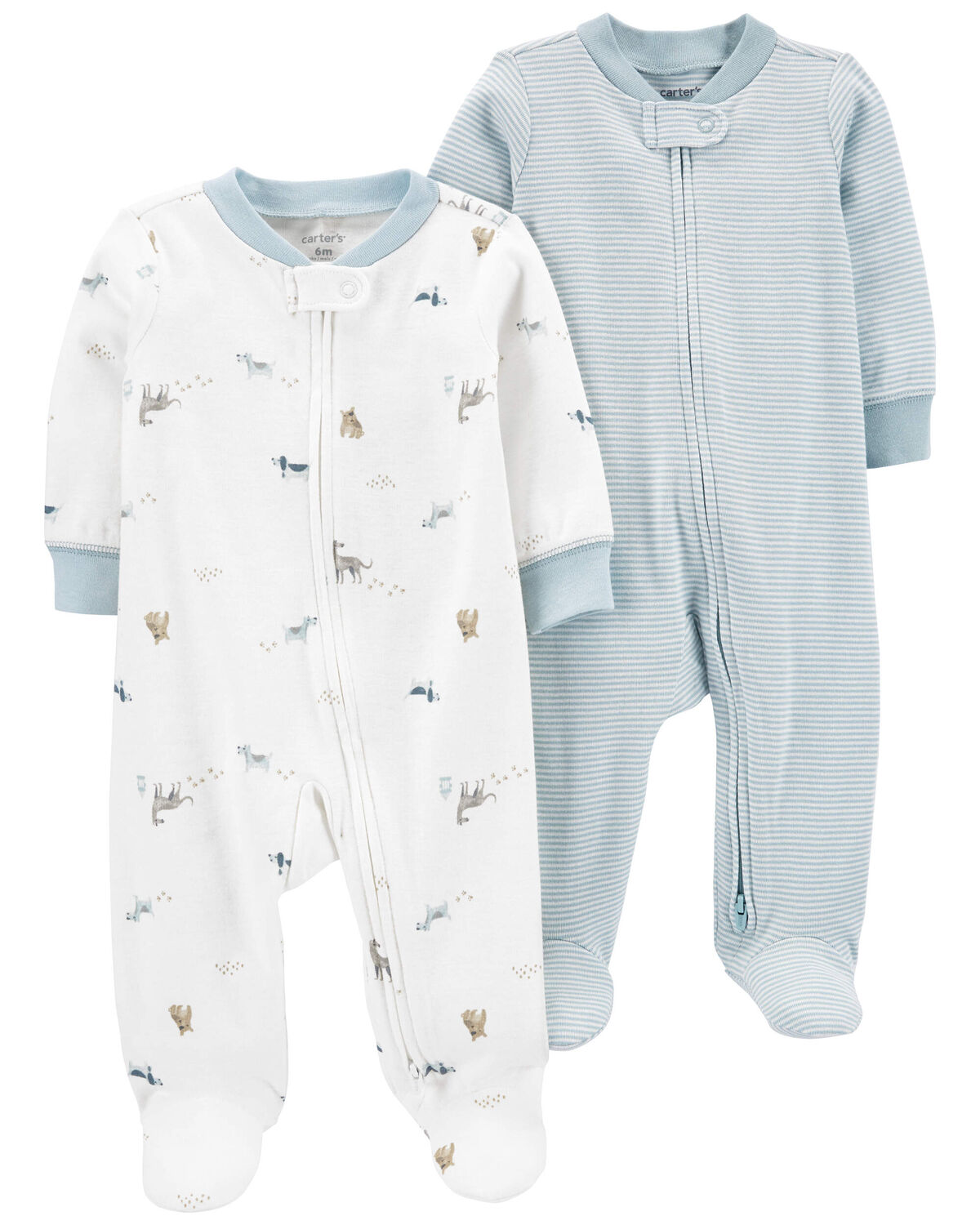 Baby 2-Pack Zip-Up Sleep & Play Pajamas