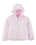 Girls Floral Quilted Midweight Jacket - Pink, image 1 of 3 slides