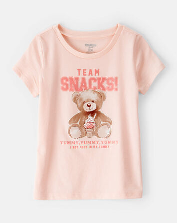 Toddler Girl Team Snacks Bear Short-Sleeve Graphic Tee - Pink, 