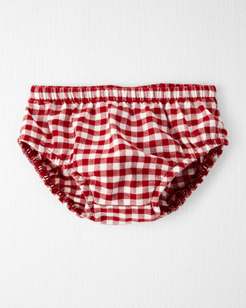 Baby Girl Organic Cotton Flannel Dress, image 3 of 7 slides