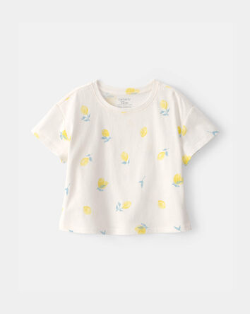 Baby Girl Lemon Top - Cream, 
