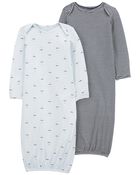Baby 2-Pack PurelySoft Sleeper Gowns, image 1 of 7 slides