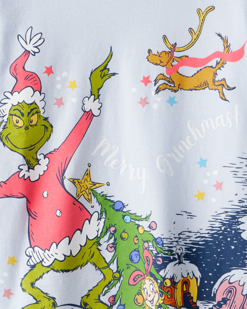 Girls Christmas Dr. Seuss™ The Grinch Long-Sleeve Graphic Tee - Blue, image 2 of 2 slides