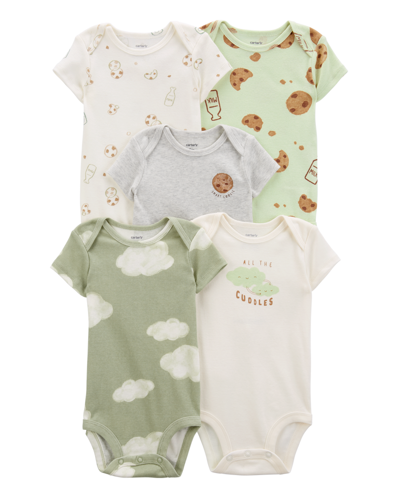 Baby 5-Pack Short-Sleeve Bodysuits, image 1 of 8 slides