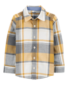 Toddler Plaid Cotton Long-Sleeve Button-Down Shirt - Plaid, image 1 of 3 slides