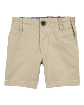 Toddler Boy Stretch Chino Shorts - Khaki, 