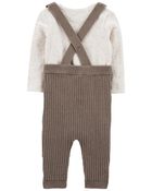 Baby 2-Piece Bodysuit & Sweater Coveralls, image 2 of 6 slides